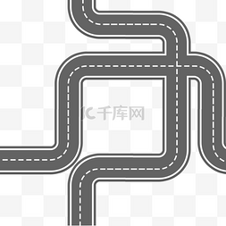 崎岖的路图片_崎岖道路玩具车跑道手绘黑色卡通