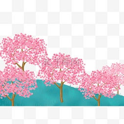 桃花林树木植物