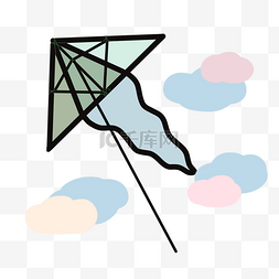 天空中飞着的风筝插图