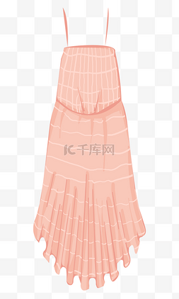 夏季粉色吊带裙