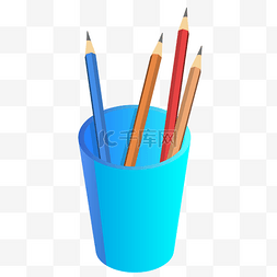 铅笔彩色铅笔图片_彩色铅笔文具插画