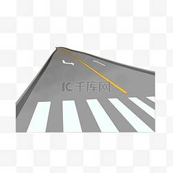 美丽公路卡通插画