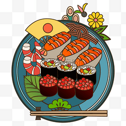 日本传统美食图片_手绘日本传统美食插画