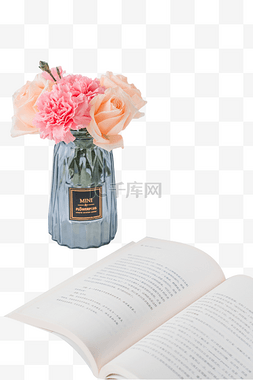 书本花瓶图片_书本花瓶花朵