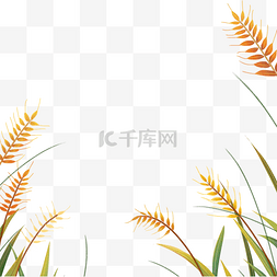 创意麦穗图图片_卡通稻穗