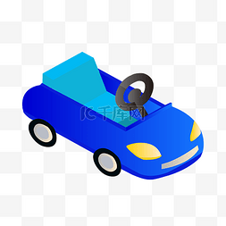 蓝色小汽车