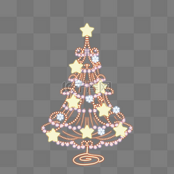 闪灯霓虹灯圣诞树
