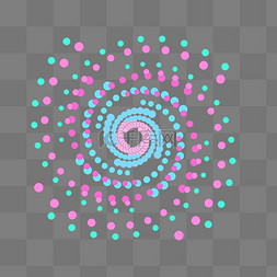 粉色漩涡圆点