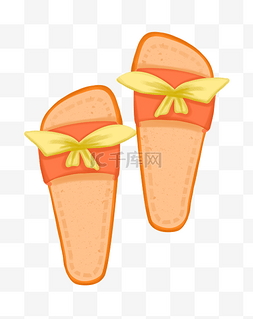 橘色拖鞋图片_女士拖鞋凉鞋