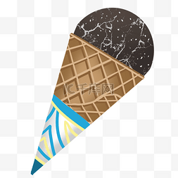 黑色暑期冰淇淋