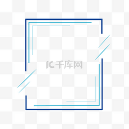 蓝色简约科技商务风矢量边框