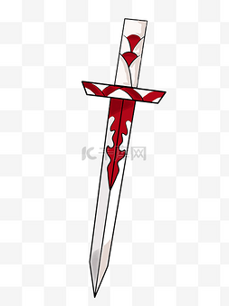 正面刀剑图片_带血的刀剑的插画