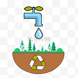 碳利用图片_环保循环利用扁平装饰