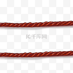 扭曲的红色绳子