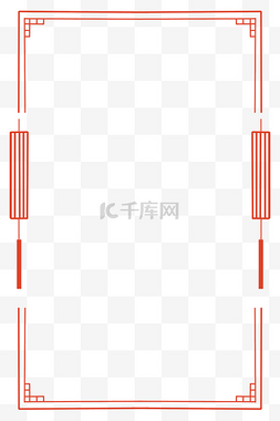 战报人物红色图片_2020新年红色剪纸中式灯笼边框