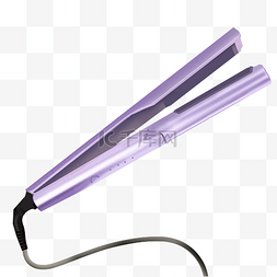 紫色美发卷发棒