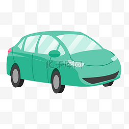  绿色小汽车 