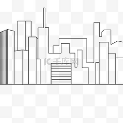 城市化生活图片_线描线稿高楼