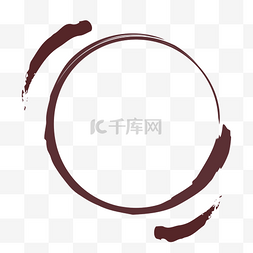 中国风水墨圆形边框