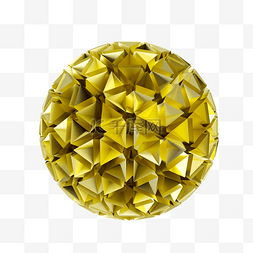 金属质感几何球