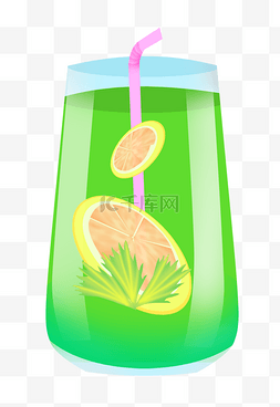 一杯饮品图片_一杯绿色果汁