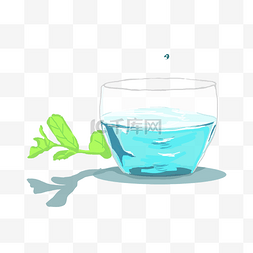 绿色水滴树叶图片_清新绿茶