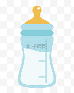 蓝色奶瓶图片_蓝色奶瓶装饰
