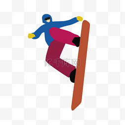 滑板扁平图片_夸张身头比人滑滑板男孩