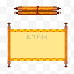 中国风装饰金色图片_矢量纹理中国风卷轴