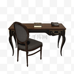 桌子椅子木图片_一组欧式实木桌椅