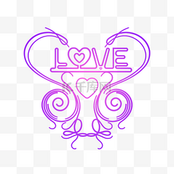 爱心love花纹图片_花纹婚礼LOGO