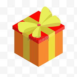 礼物盒子黄色图片_礼物盒子黄色彩带