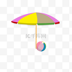 夏日雨伞简约图案