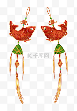 绿色传统中国风图片_中国风粽子装饰吊坠