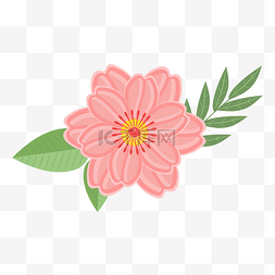 植物盆栽粉色图片_手绘粉色小花