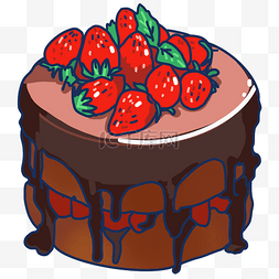 芭比生日蛋糕图片_草莓巧克力夹心蛋糕