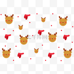 圣诞围巾图片_圣诞小鹿围巾底纹