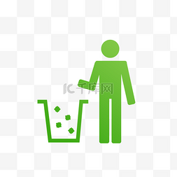 垃圾容器图片_人和垃圾容器图标