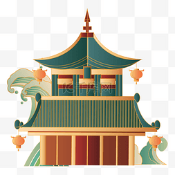 中式古风庭院图片_国潮中式建筑