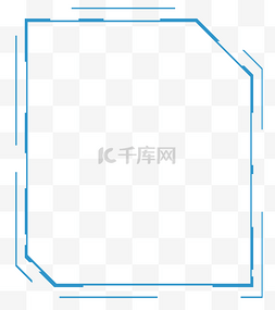 长方形简单图片_未来科技感边框长方形