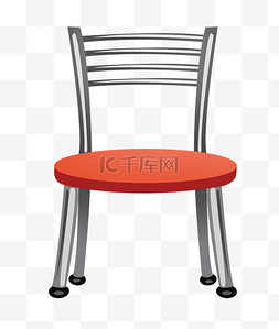 不锈钢的图片_红色的椅子装饰插画
