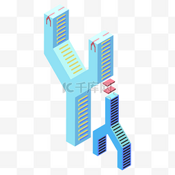 字母Y创意楼梯矢量免抠png