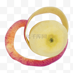水果苹果削皮图片_削开苹果皮
