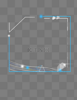 科技正方形边框图片_科技正方形蓝色边框