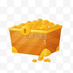 金钱保险箱图片_装满金子2.5D立体宝箱