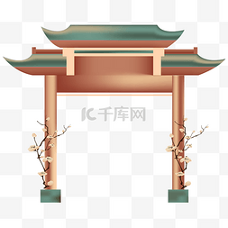 中国风传统亭子装饰