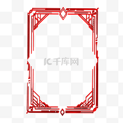 C4D简约卡通库洛牌复古红色边框