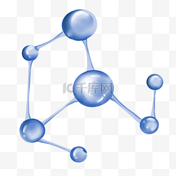 dna结构图图片_蓝色分子原子DNA