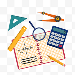数学培训图片_数学算术功能标尺罗盘指南针放大
