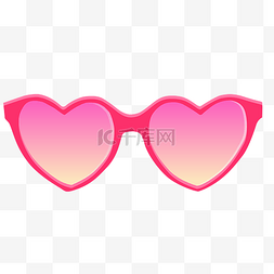 爱心粉色眼镜